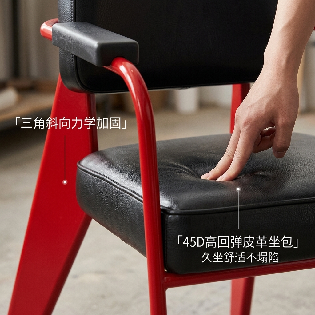 工业风卡座沙发酒吧清吧餐厅咖啡厅健身房休息区铁艺洽谈桌椅组合 - 产品图片