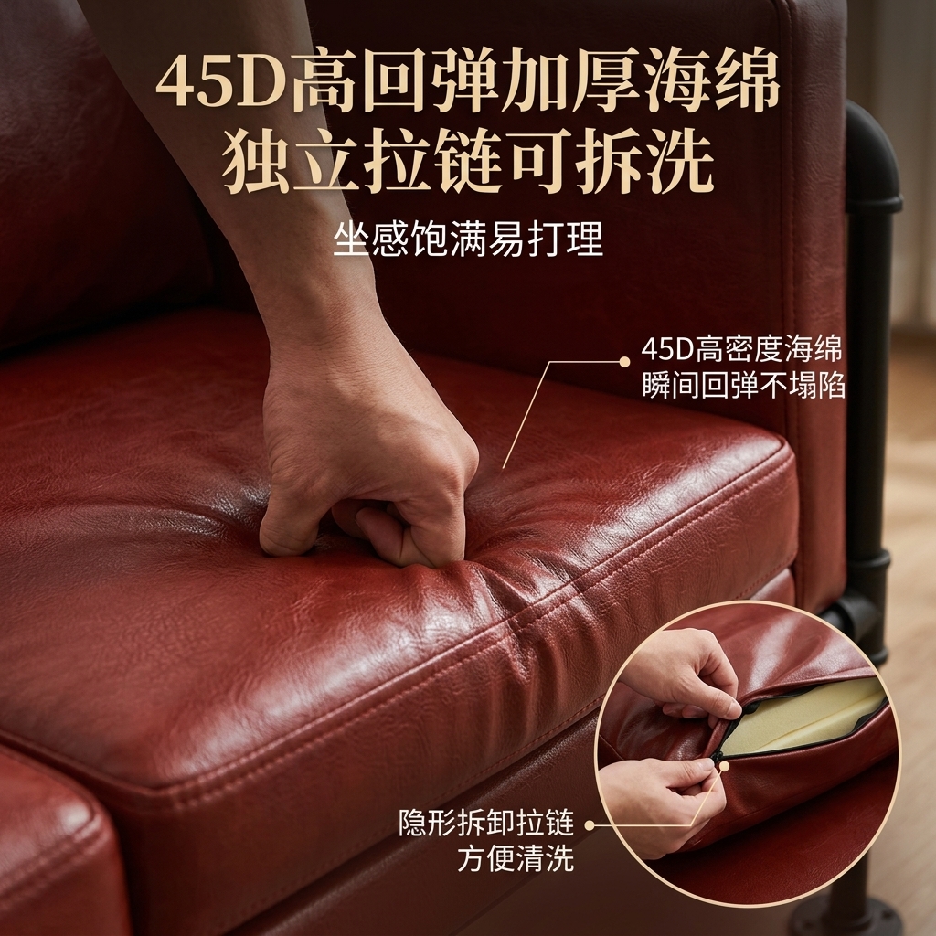 工业风酒吧沙发卡座接待餐桌网红奶茶店烧烤店清吧咖啡厅桌椅组合 - 产品图片