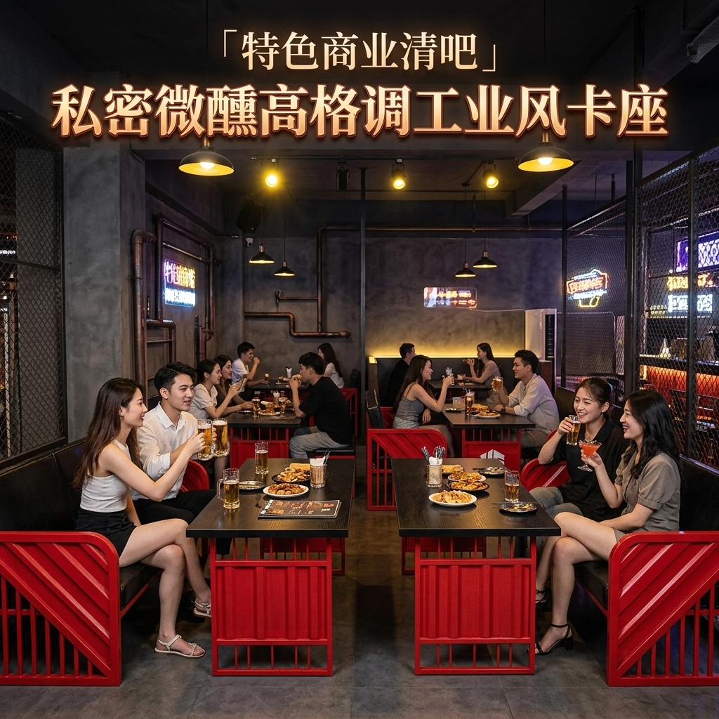 工业风酒吧桌椅组合清吧定制铁艺集装箱复古奶茶店咖啡厅卡座沙发 - 产品图片