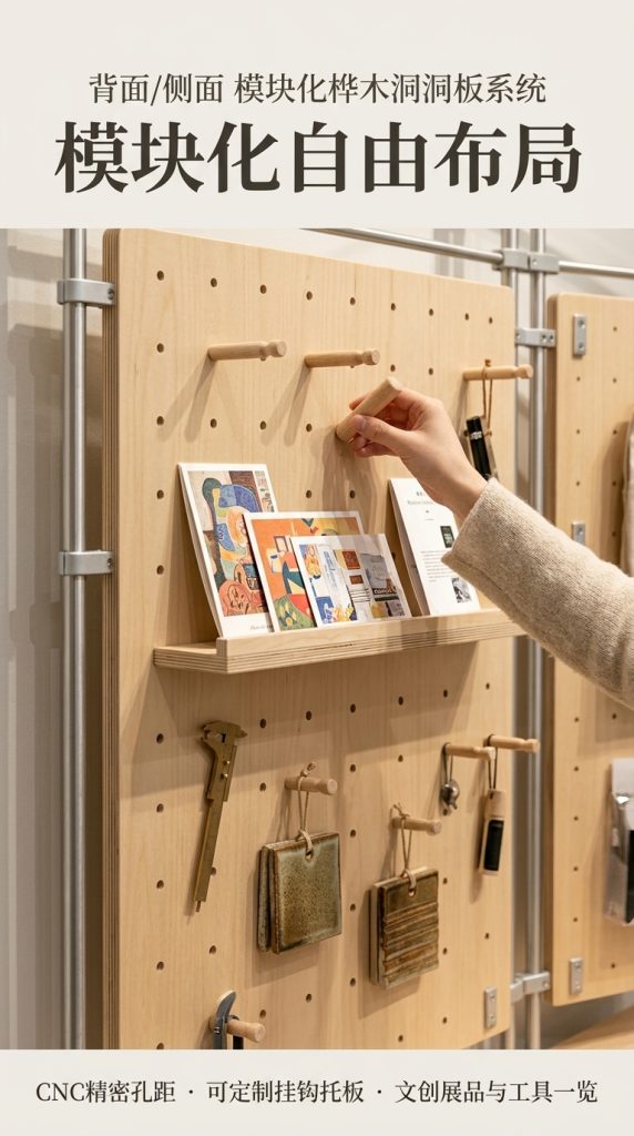 光轴海洋板展架Y字形产品广告展示文创角落设计师样品展示架定制 - 产品图片