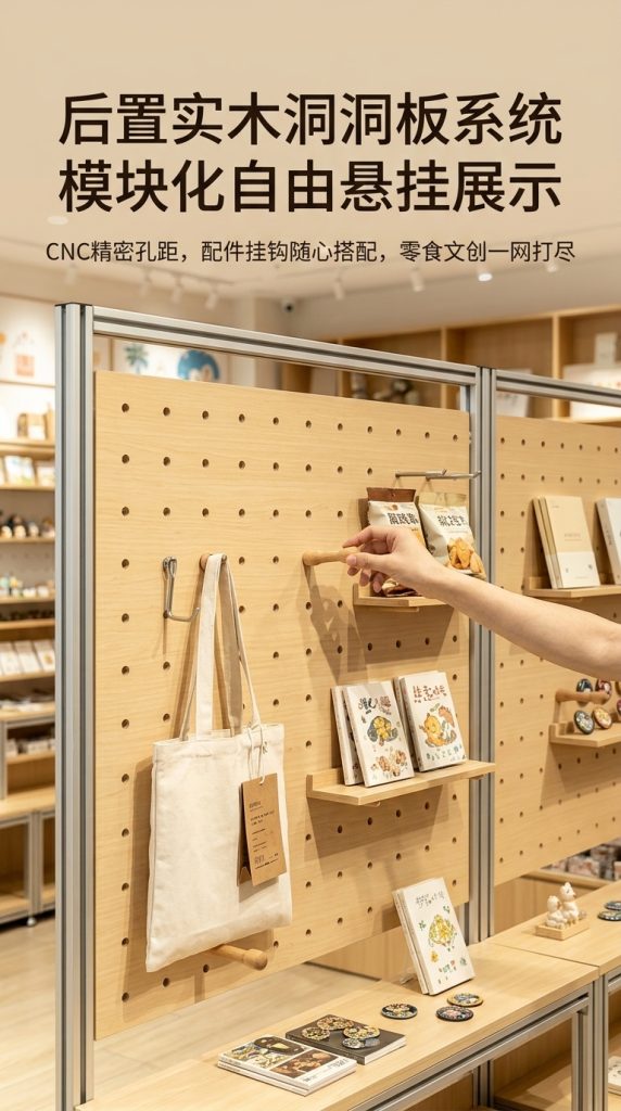 阶梯置物架商超多层陈列架海洋板店铺展示架洞洞板落地式收纳货架 - 产品图片