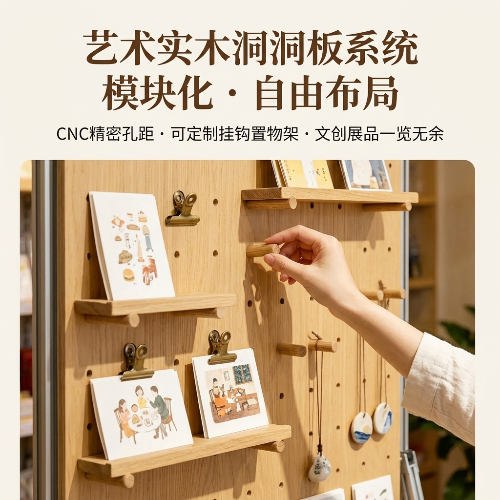 铝型材展示架展览馆木架子Y型架样品陈列架文创馆艺术洞洞板展架 - 产品图片