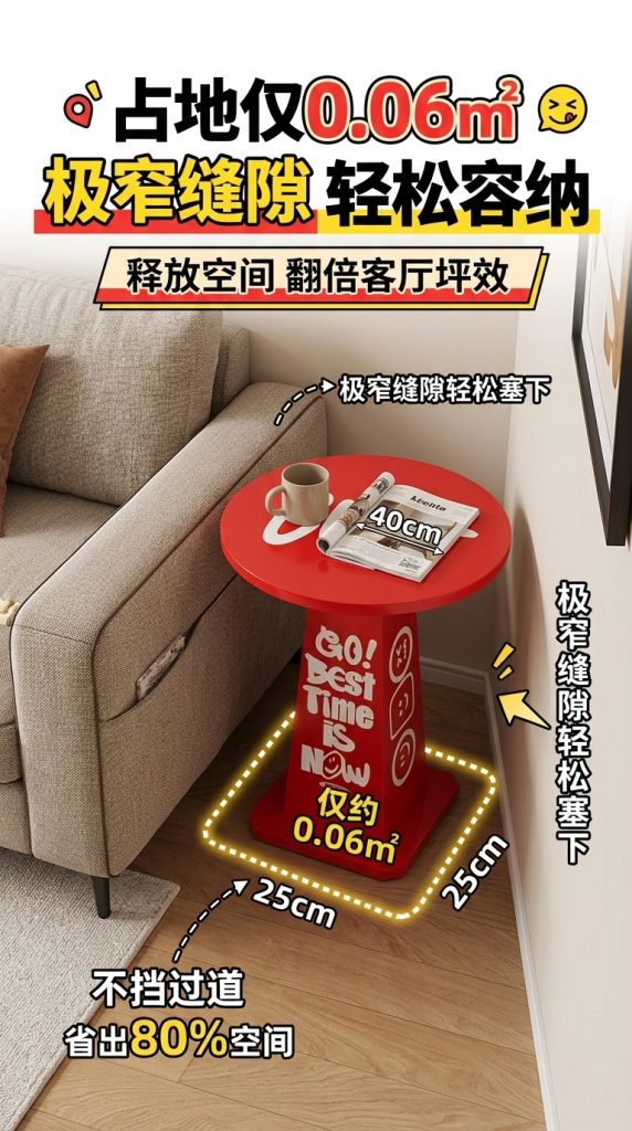 工业风雪糕筒桌创意茶几家用客厅沙发小桌子小户型边几多巴胺潮牌 - 产品图片