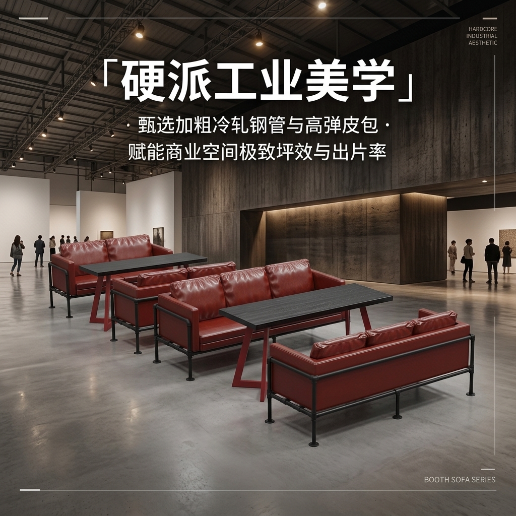 工业风酒吧沙发卡座接待餐桌网红奶茶店烧烤店清吧咖啡厅桌椅组合 - 产品图片