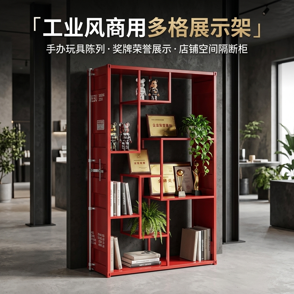 产品展示架陈列架玩具架子中岛柜展示柜子隔断商用奖牌手办展示柜 - 产品图片