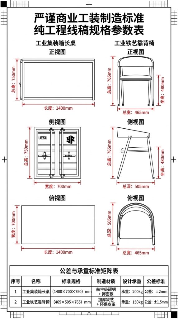 工业风卡座桌椅酒吧清吧小酒馆咖啡厅休息区洽谈桌椅网红餐饮家具 - 产品图片