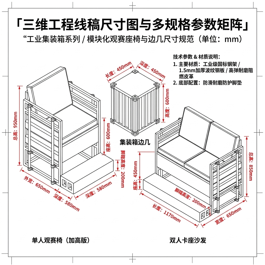 工业风台球厅观球椅看球椅桌球室酒吧商用等候休息区卡座沙发桌椅 - 产品图片