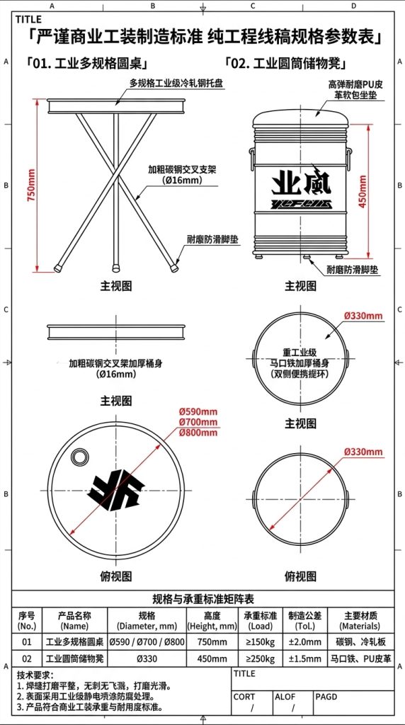 工业风桌椅组合奶茶咖啡店商用创意汽修店铺健身房休息区等候座椅 - 产品图片