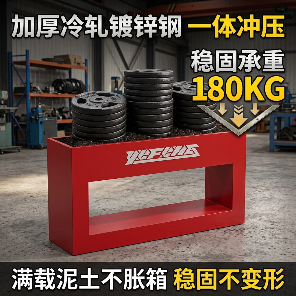 户外铁艺花箱组合商业街广场创意定制售楼部外摆隔断围栏花槽花坛 - 产品图片