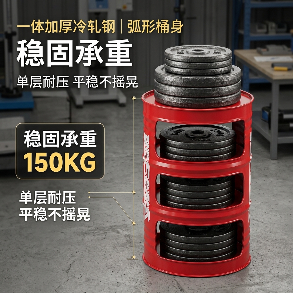 工业风油桶置物架酒吧清吧小酒馆复古创意商用收纳多层隔板展示架 - 产品图片
