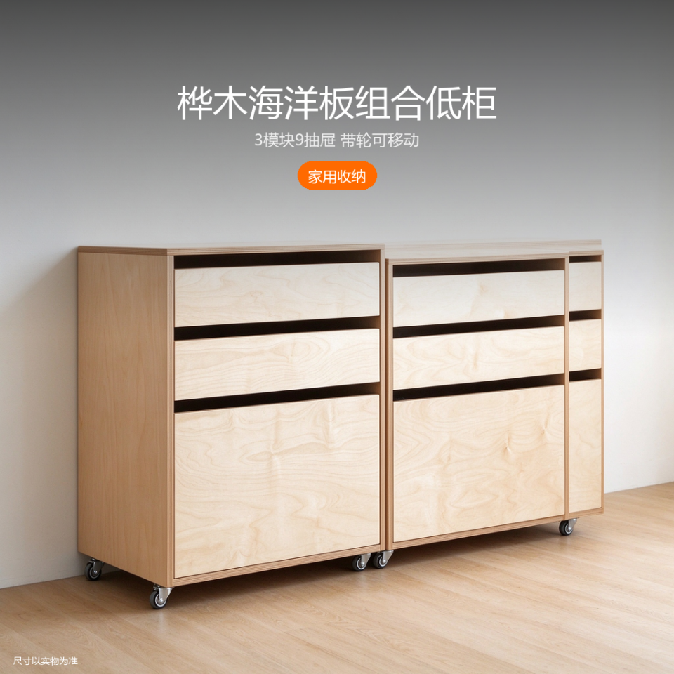 桦木组合低柜