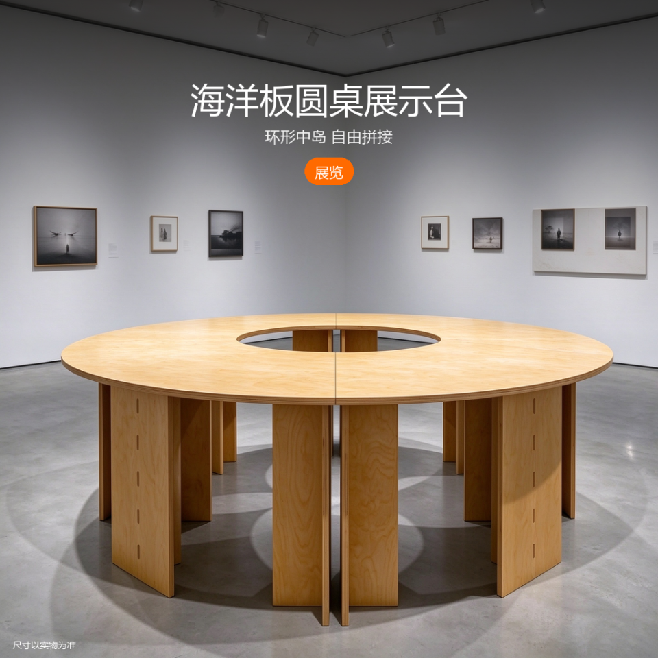 海洋板圆桌展示台