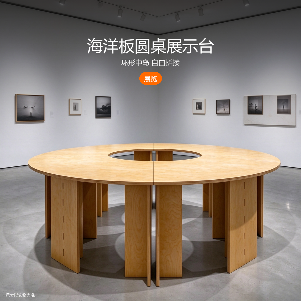 海洋板圆桌展示台 - 主图