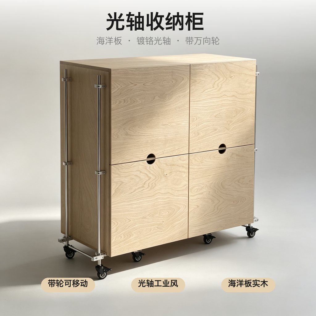 收纳柜 / 带轮装饰柜 / ID1052440657187 - 成图