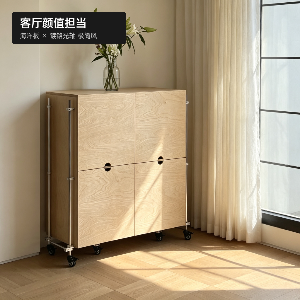 收纳柜 / 带轮装饰柜 / ID1052440657187 - 成图