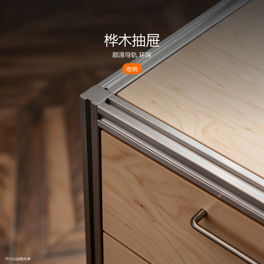 铝型材桦木餐边柜 - 主图