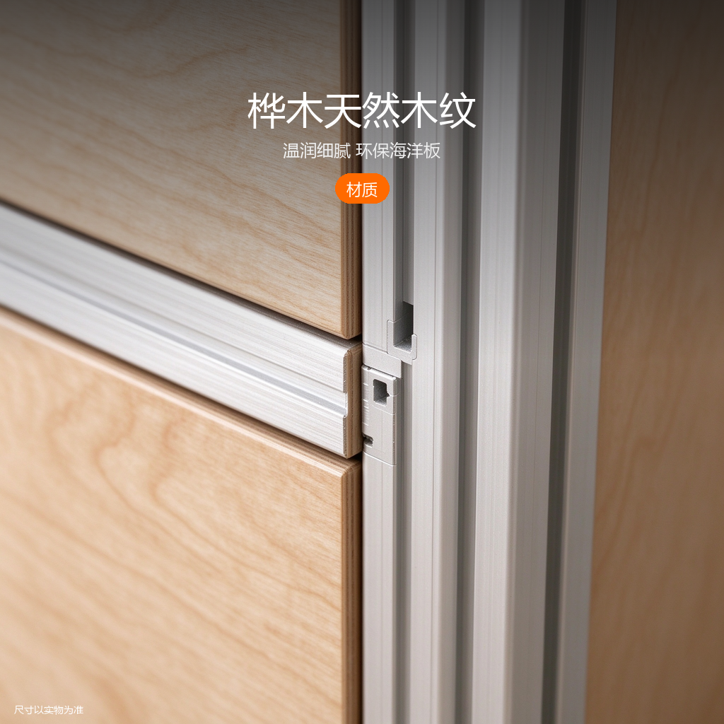 铝型材桦木咖啡餐边柜 - 主图