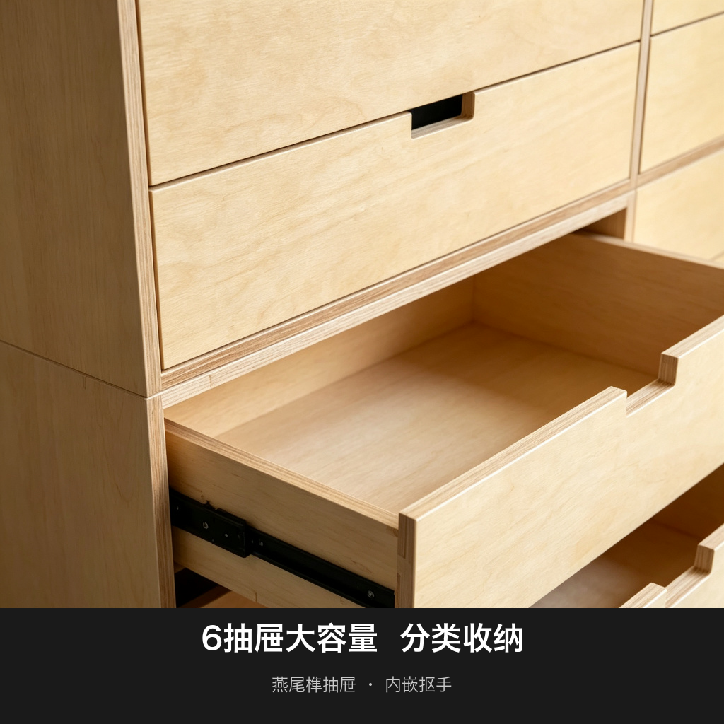 六斗柜 / 卧室抽屉柜 / ID856674760327 - 成图