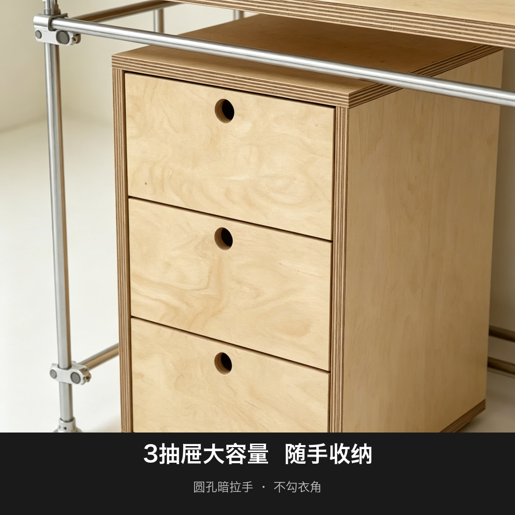 办公桌 / 桦木台式书桌 / ID1038925398515 - 成图