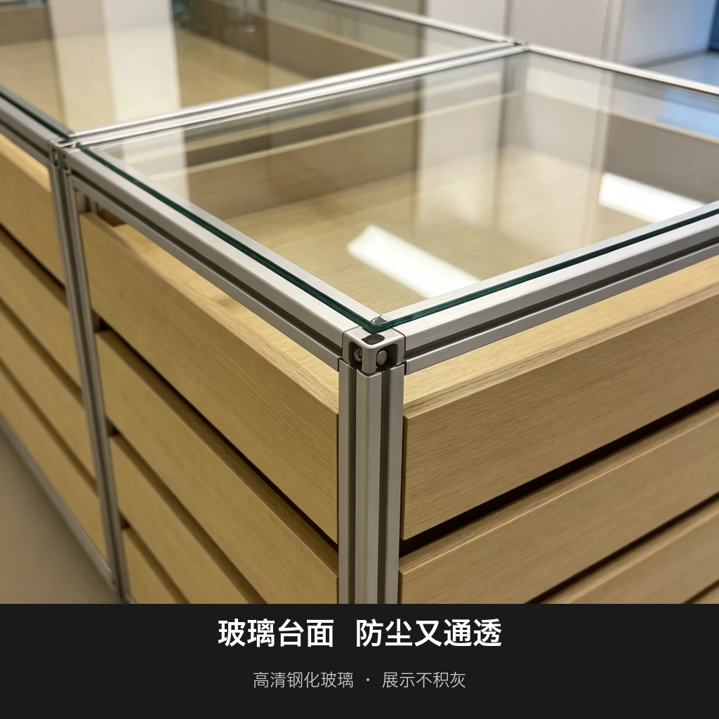 中岛柜 / 玻璃抽屉陈列 / ID952231614314 - 成图