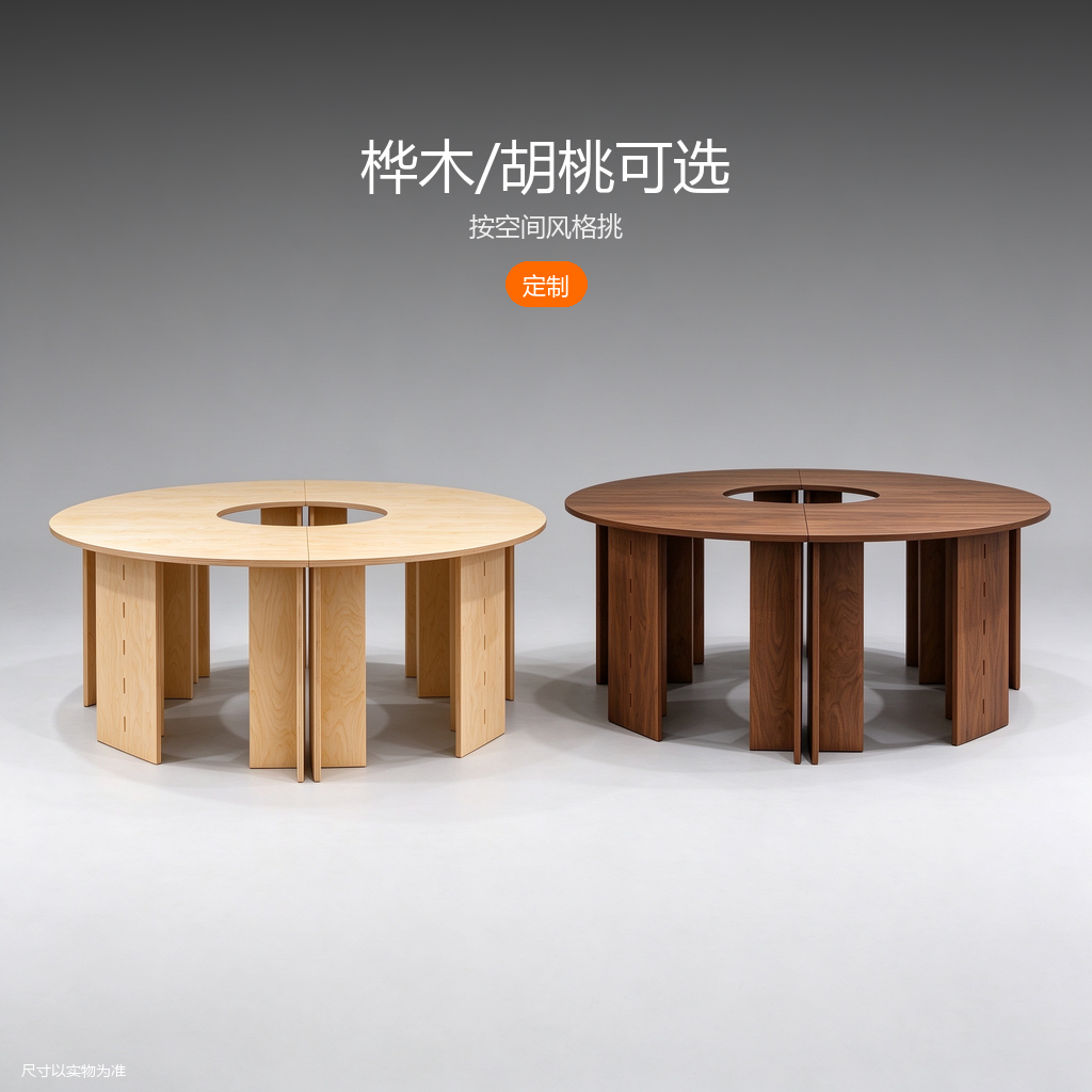 海洋板圆桌展示台 - 主图