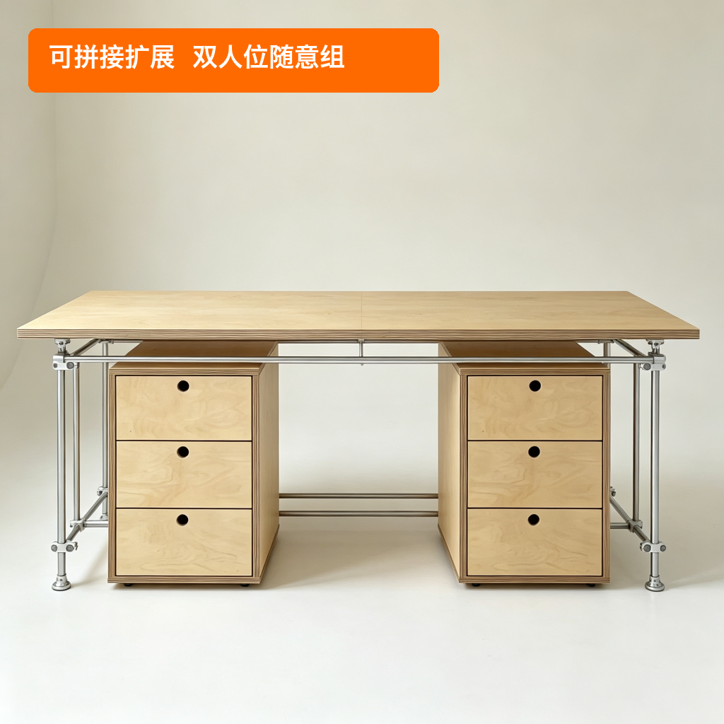 办公桌 / 桦木台式书桌 / ID1038925398515 - 成图