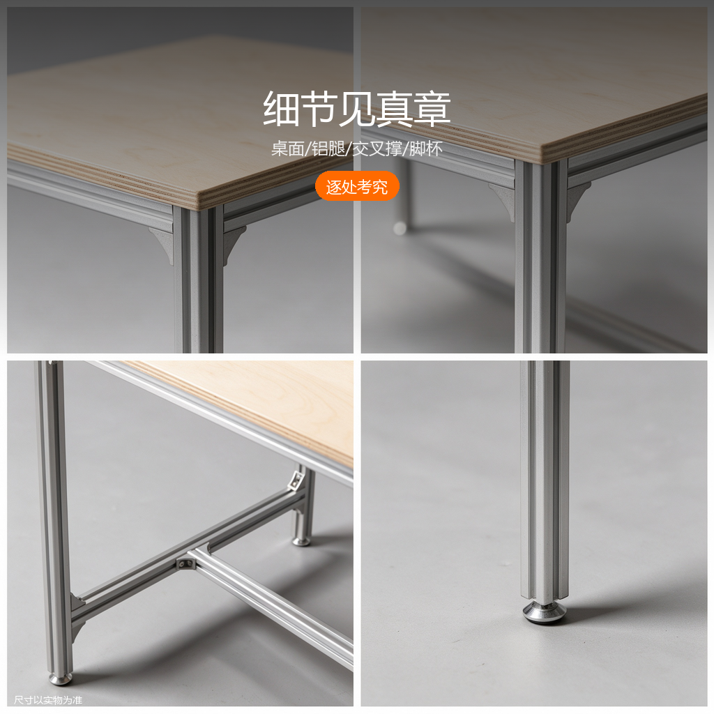 铝型材简约长桌 - 主图