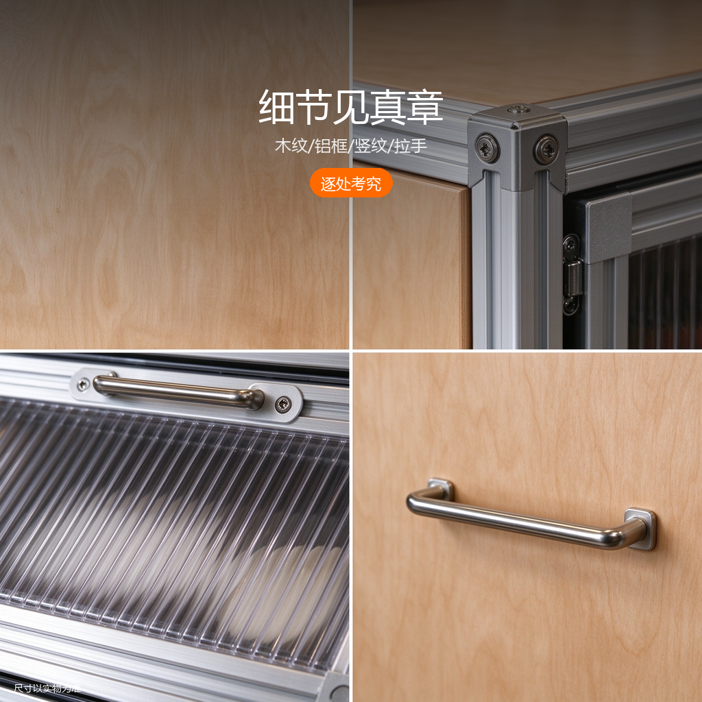 铝型材竖纹抽屉餐边柜 - 主图