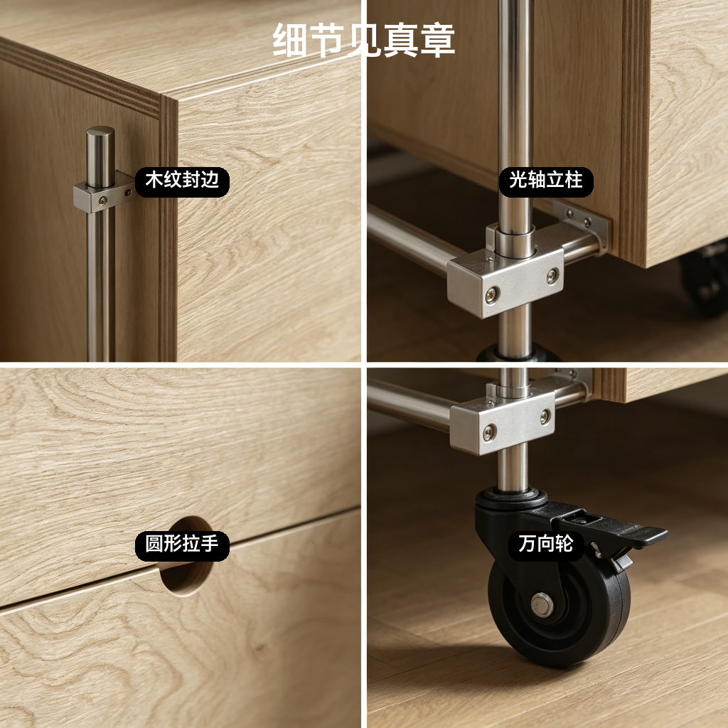 收纳柜 / 带轮装饰柜 / ID1052440657187 - 成图