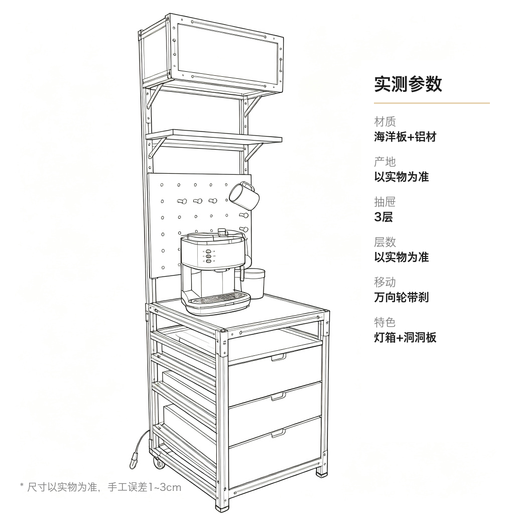 餐边柜 / 厨房带抽屉 / ID1072219310275 - 成图