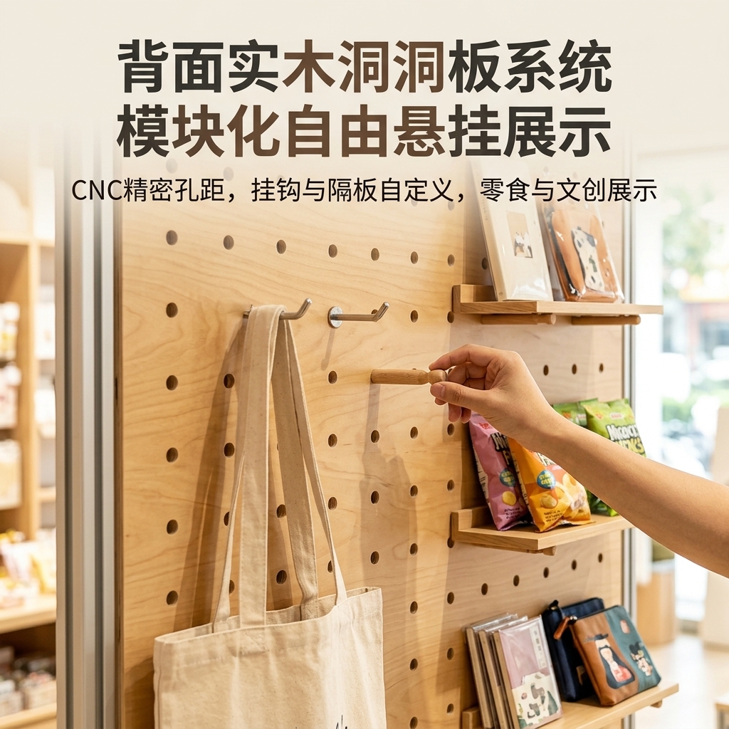 阶梯置物架商超多层陈列架海洋板店铺展示架洞洞板落地式收纳货架 - 产品图片