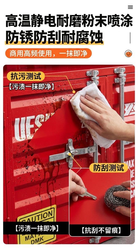 酒柜展示柜手办产品乐高陈列柜工业风集装箱商用展示玻璃柜置物架 - 产品图片