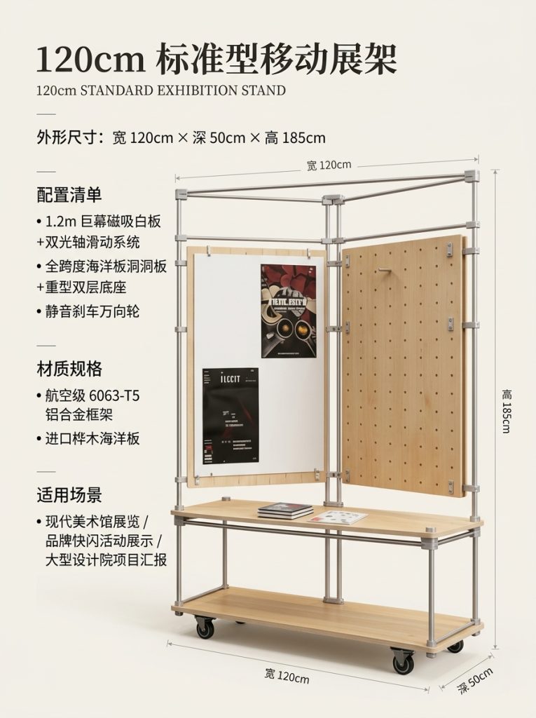光轴海洋板展架Y字形产品广告展示文创角落设计师样品展示架定制 - 产品图片