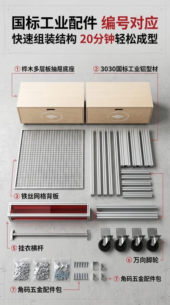 海洋板亚克力展示架可移动产品陈列架展会买手店货架商用置物架 - 产品图片