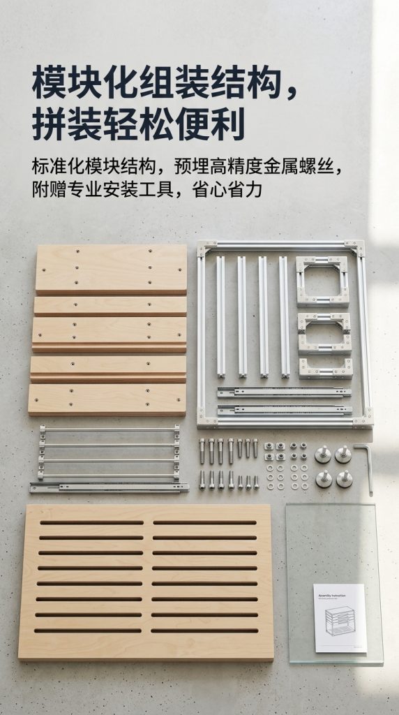 铝型材海洋板展示柜产品展柜抽屉多层分格柜卡纸展架光轴拉手高级 - 产品图片