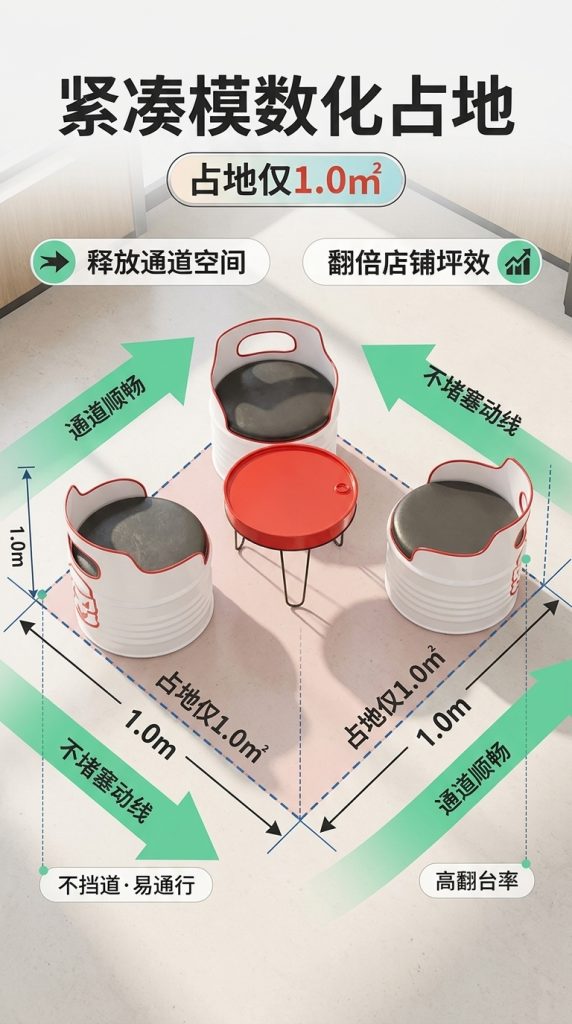 网红咖啡厅桌椅组合奶茶店餐台椅酒吧休息区洽谈桌工业风餐饮家具 - 产品图片