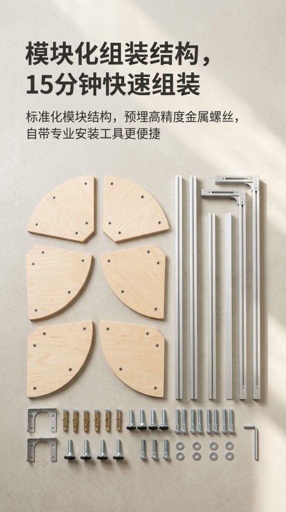 铝型材海洋板多层家用展示架客厅收纳架奖杯陈列架拐角墙上置物架 - 产品图片