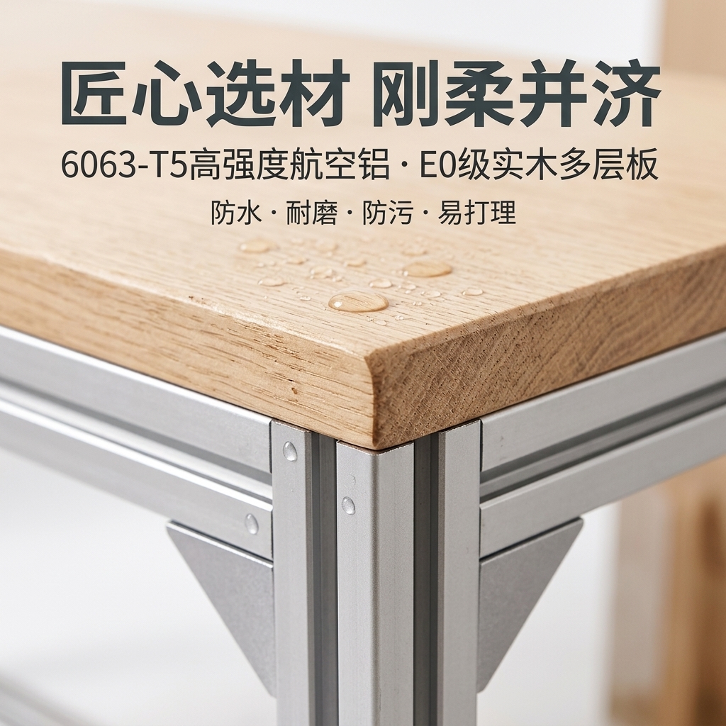 铝型材桌椅卡座休闲区桌椅组合茶几创意卡座储物柜商用转角卡座 - 产品图片