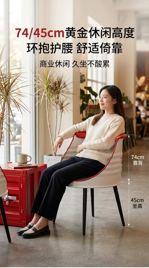 户外露营休闲外摆桌椅创意商用商场公共座椅工业风奶茶店桌椅组合 - 产品图片