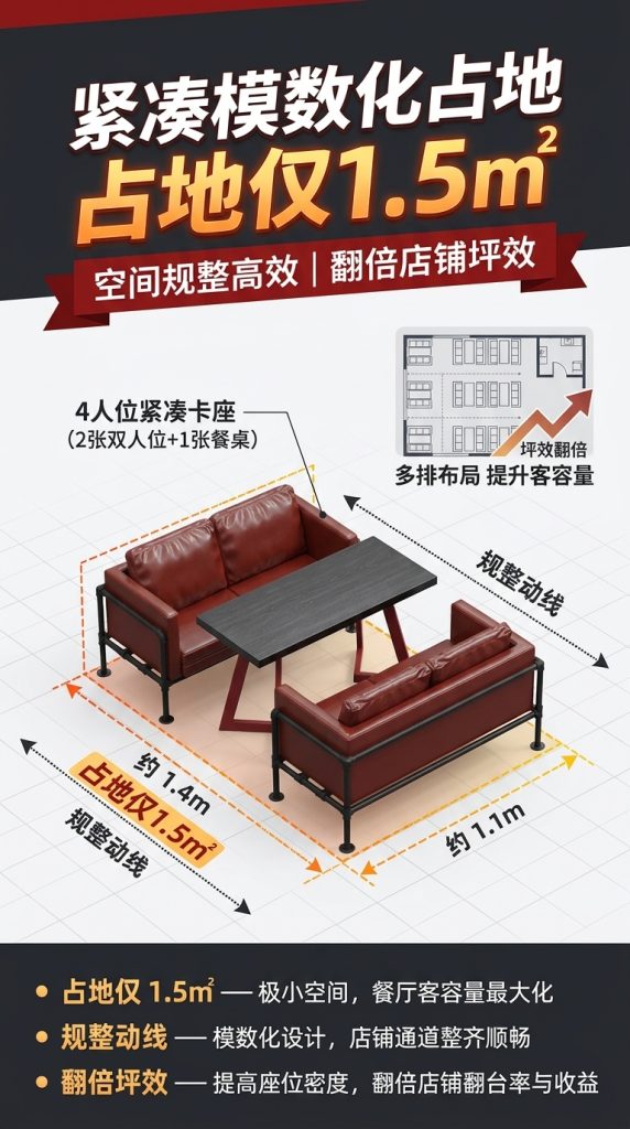 工业风酒吧沙发卡座接待餐桌网红奶茶店烧烤店清吧咖啡厅桌椅组合 - 产品图片