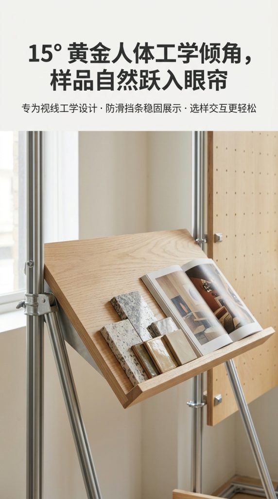铝型材展示架展览馆木架子Y型架样品陈列架文创馆艺术洞洞板展架 - 产品图片