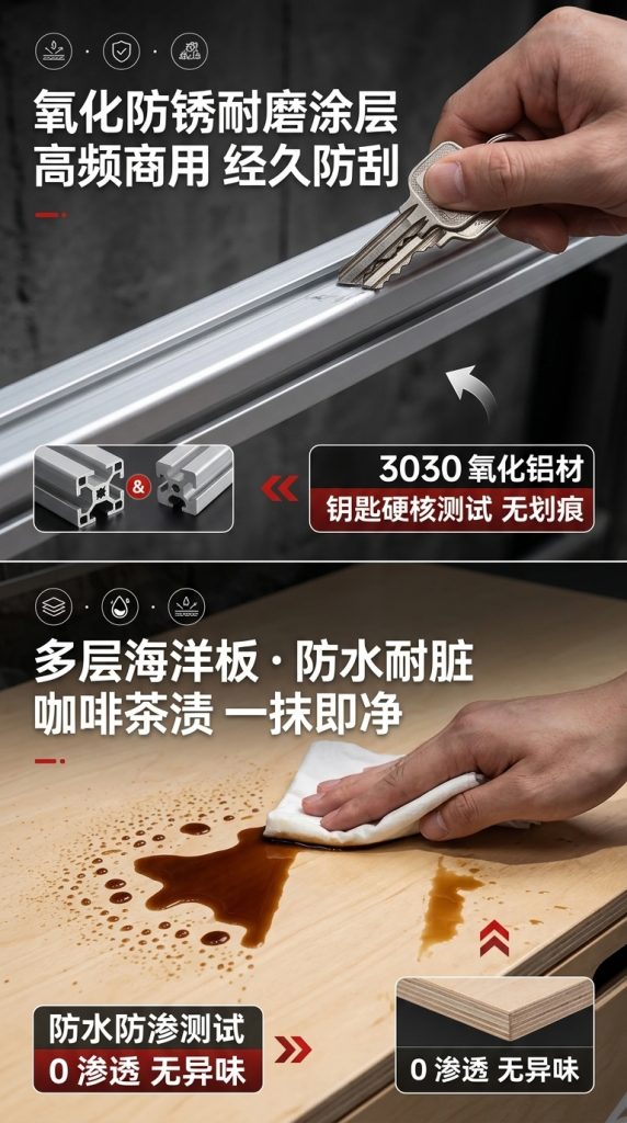 海洋板亚克力展示架可移动产品陈列架展会买手店货架商用置物架 - 产品图片