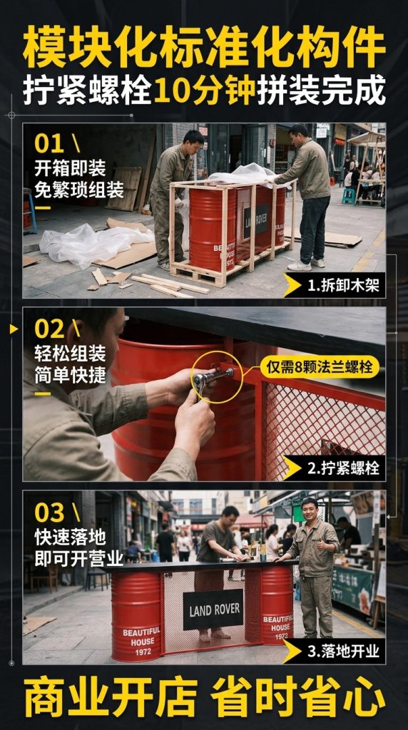 工业风酒吧清吧吧台收银台复古烧烤店汽修美容改装店铺前台接待台 - 产品图片