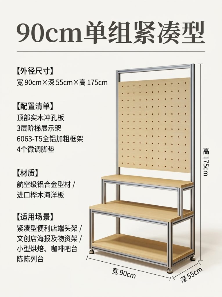 阶梯置物架商超多层陈列架海洋板店铺展示架洞洞板落地式收纳货架 - 产品图片