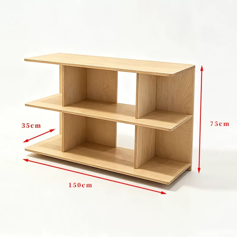 桦木海洋板中岛流水台商品收纳柜多层板陈列台可移动商用展示台 - 产品图片