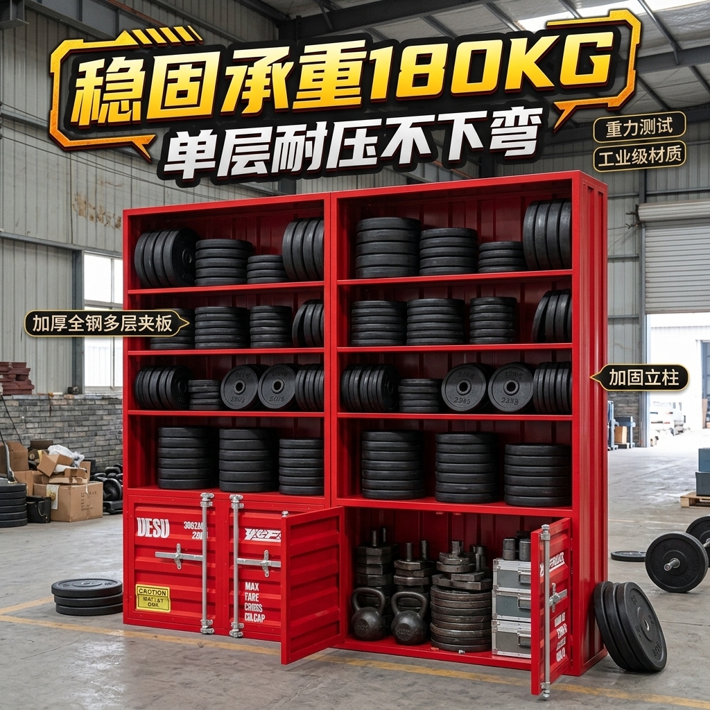 酒柜展示柜手办产品乐高陈列柜工业风集装箱商用展示玻璃柜置物架 - 产品图片
