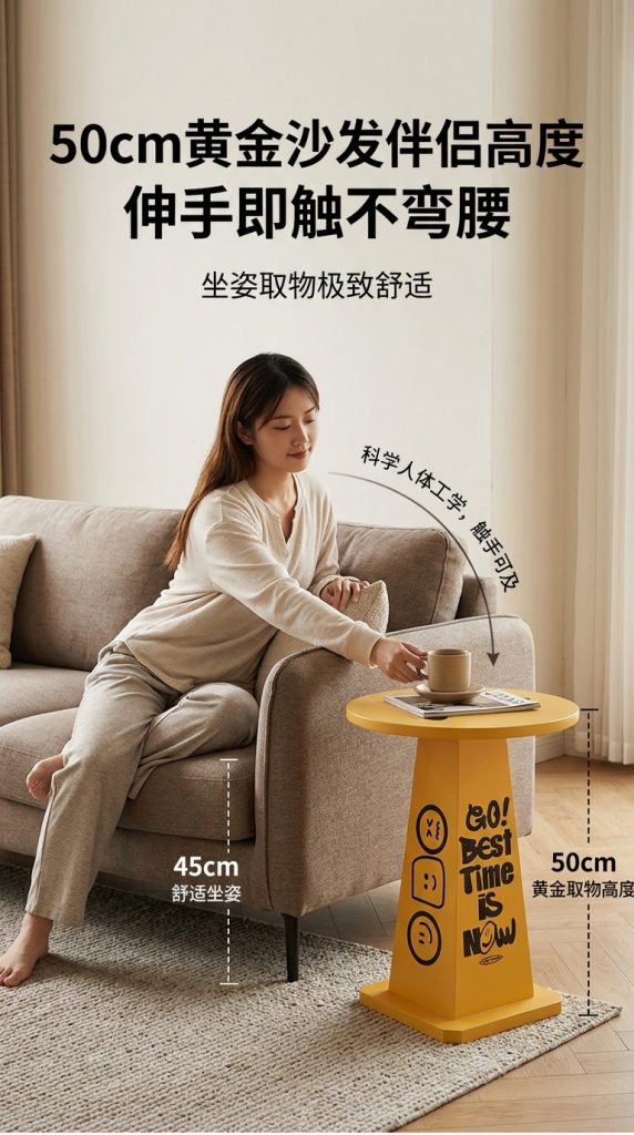 工业风雪糕筒桌创意茶几家用客厅沙发小桌子小户型边几多巴胺潮牌 - 产品图片