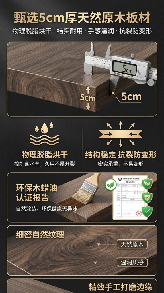 实木吧台桌酒吧奶茶店桌椅组合家用靠墙创意高脚桌铁艺吧台长条桌 - 产品图片