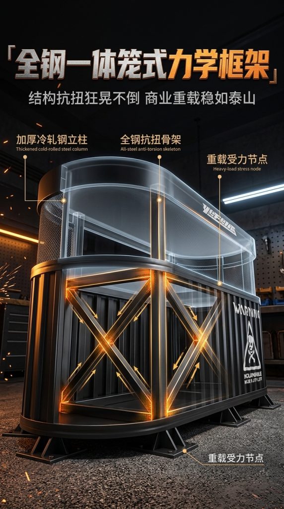 工业风吧台收银台酒吧清吧小酒馆健身房商用集装箱铁艺前台接待台 - 产品图片