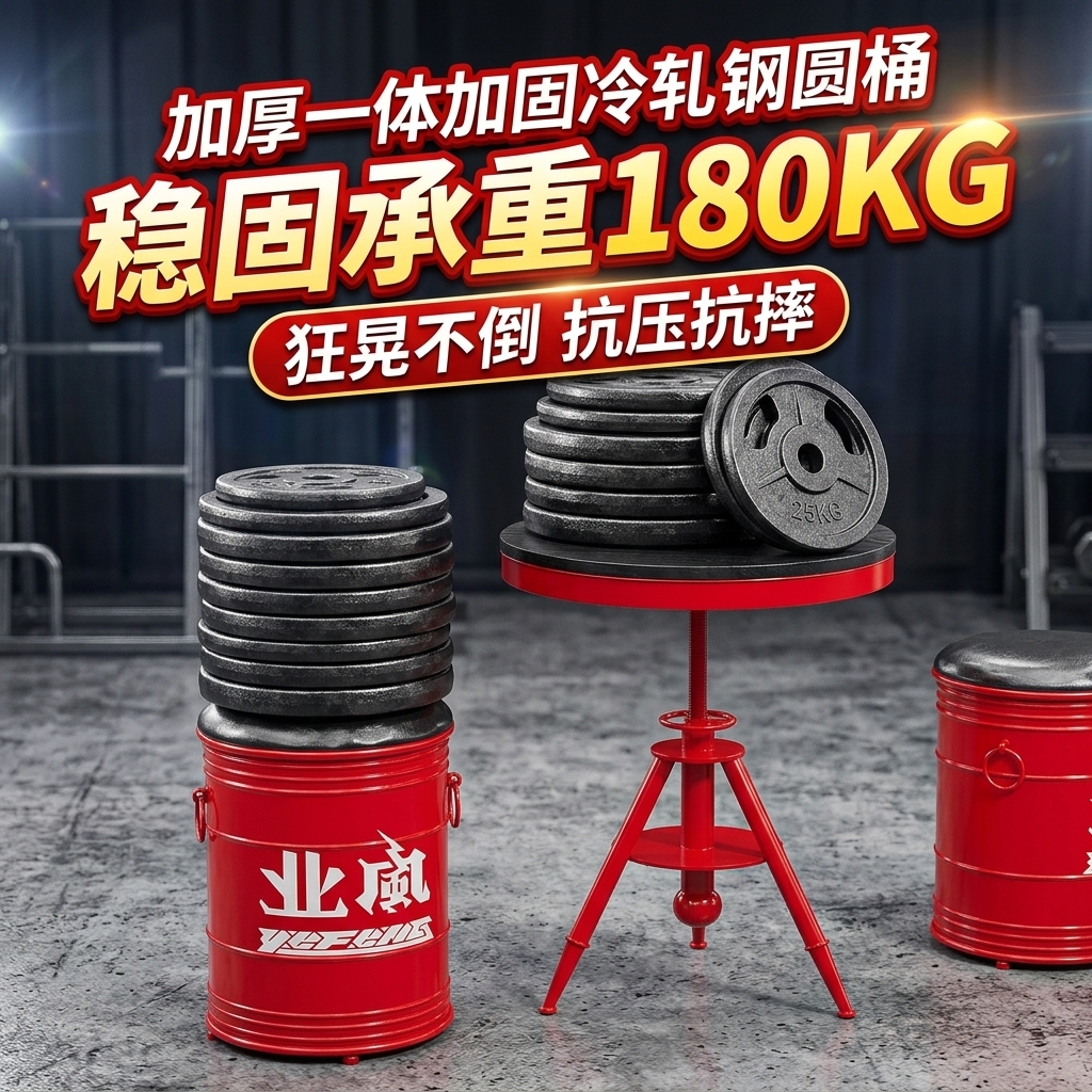 工业风桌椅组合网红奶茶店咖啡厅等候接待区域酒吧清吧露营风桌椅 - 产品图片